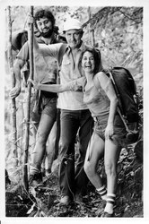 Hiking with then NSW Premier Neville Wran to open a new National Park.
