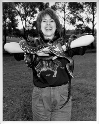 Wrestling with snakes.